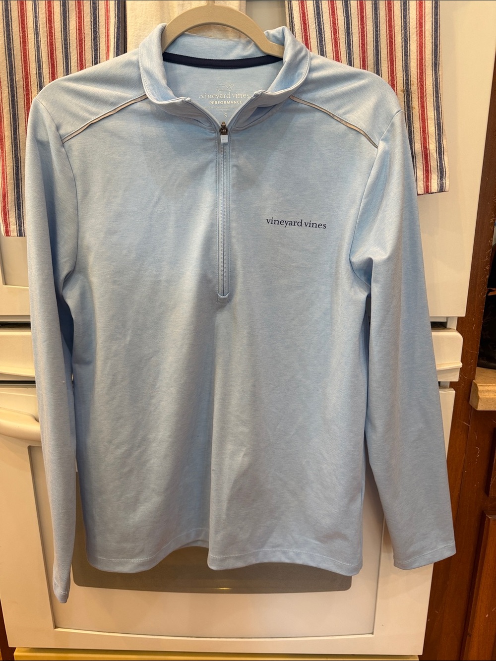 Vineyard Vines Light Blue Half-Zip Performance Pullover